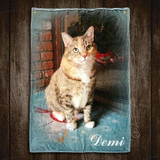 Custom Pet Print Fleece Blanket from Your Original Pet Photo - The Pet Pillow