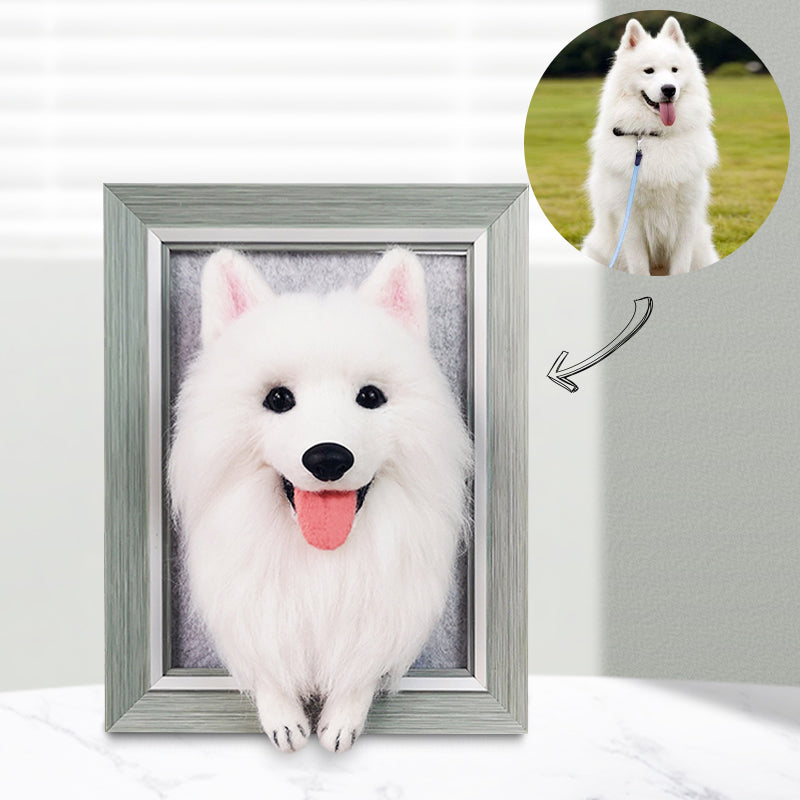 Custom Dog Stuffed Animal Photo Frame, Custom Pet Plush, Only for One Pet - The Pet Pillow