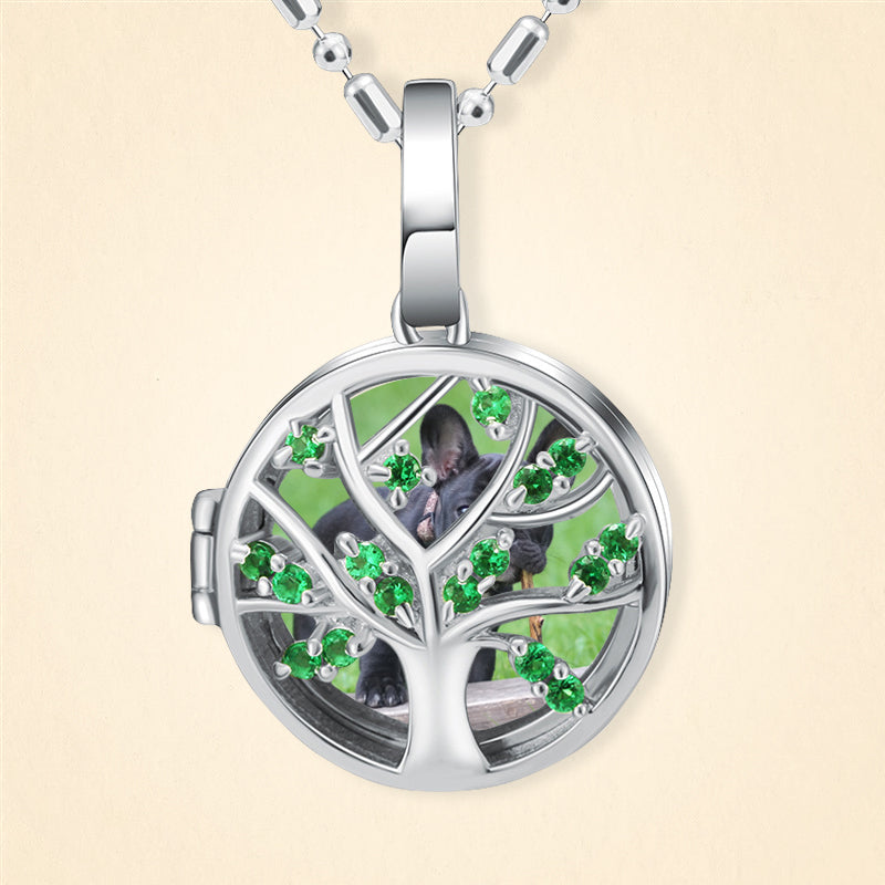 Custom Pet Photo Tree of Life Flip Necklace - The Pet Pillow