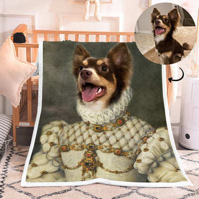 The Princess - Custom Pet Renaissance Blanket - The Pet Pillow