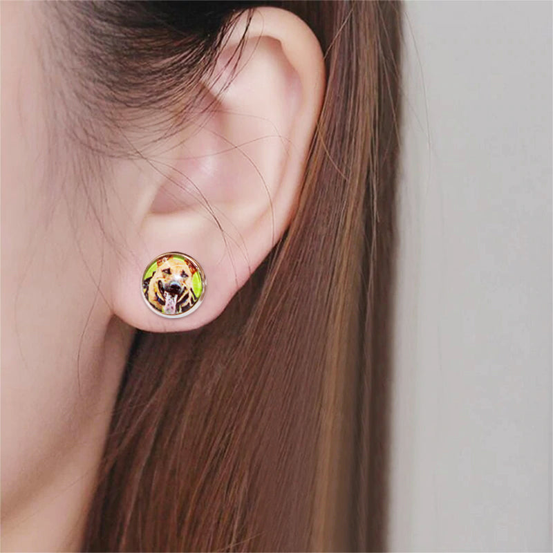 Customize Pet Resin Earrings from Your Pet Photo - The Pet Pillow