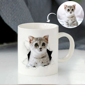 Custom Broken Hole Pet Photo Mug - The Pet Pillow