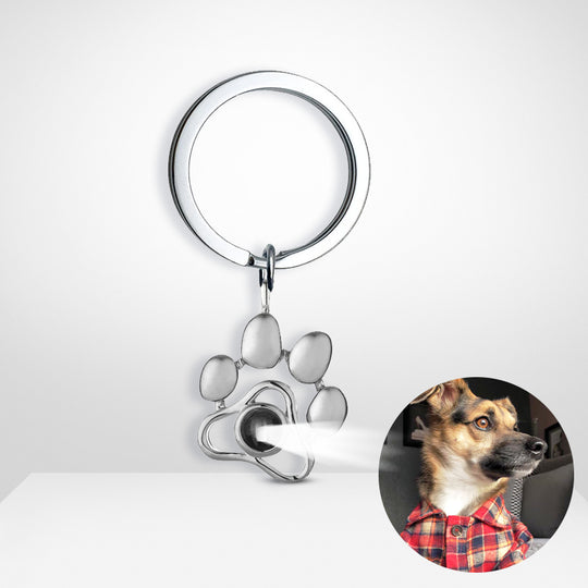 Custom Pet Projection Memorial Keychain with Your Pet Photo as Gift for Loss of Pet - The Pet Pillow