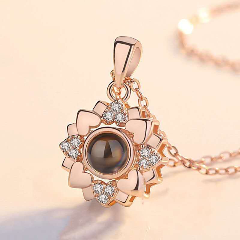 Custom Pet Sunflower Projection Necklace - The Pet Pillow