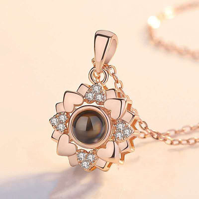 Custom Pet Sunflower Projection Necklace - The Pet Pillow