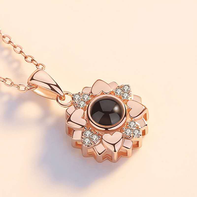 Custom Pet Sunflower Projection Necklace - The Pet Pillow