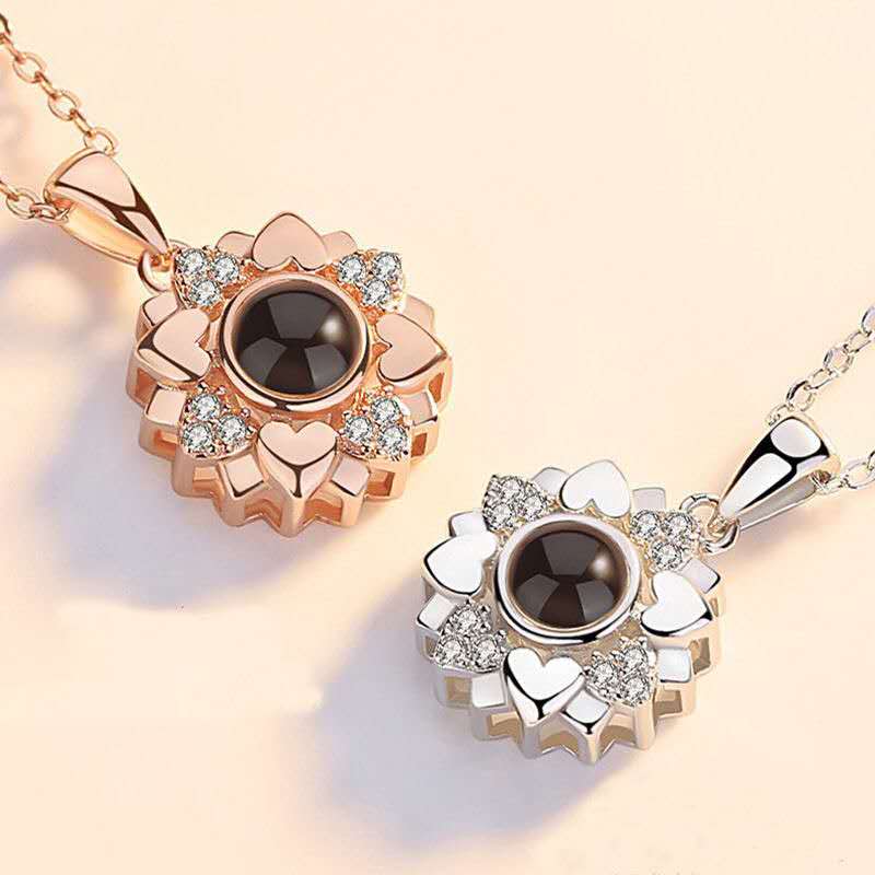 Custom Pet Sunflower Projection Necklace - The Pet Pillow