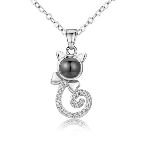 Custom Cat Shape Projection Necklace - The Pet Pillow