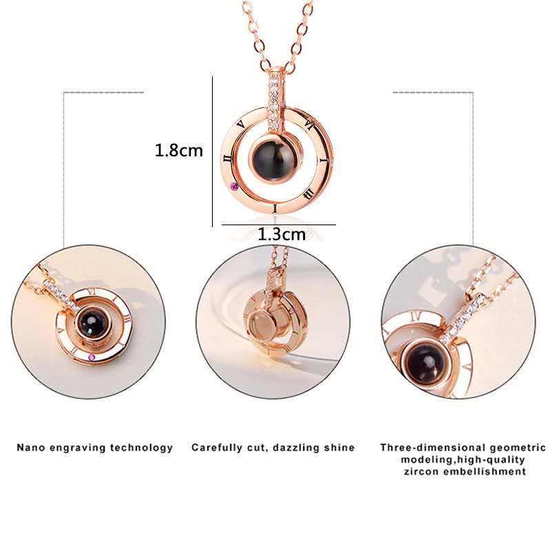 Custom Ring Style Pet Projection Necklace - The Pet Pillow