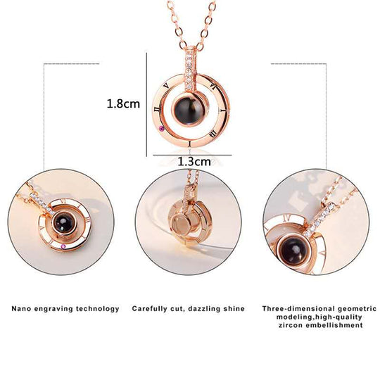 Custom Ring Style Pet Projection Necklace - The Pet Pillow