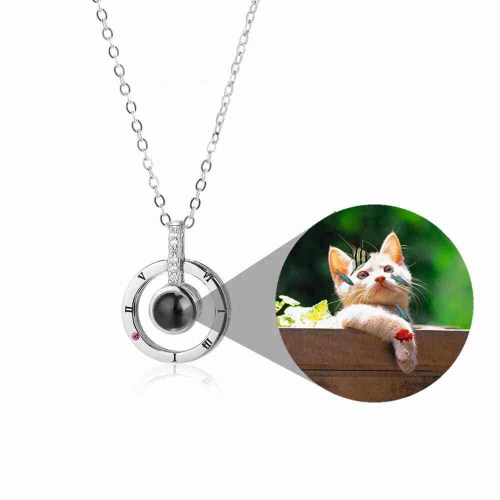 Custom Ring Style Pet Projection Necklace - The Pet Pillow