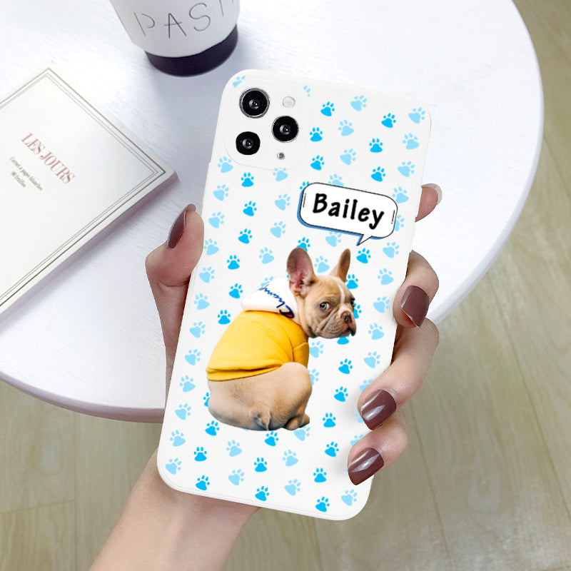 Custom Pet Paw Print and Photo Phone Case - The Pet Pillow