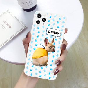 Custom Pet Paw Print and Photo Phone Case - The Pet Pillow