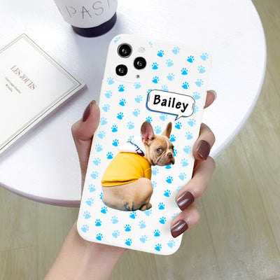 Custom Pet Paw Print and Photo Phone Case - The Pet Pillow