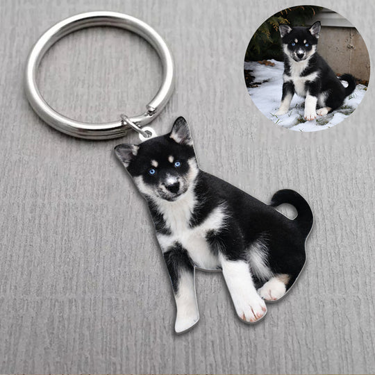 Customized Pet Epoxy Photo Keychain, Three Type - The Pet Pillow