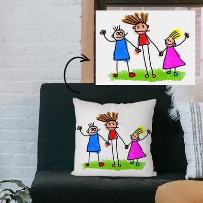 Kid's Art Custom Photo Print Pet Pillow - The Pet Pillow
