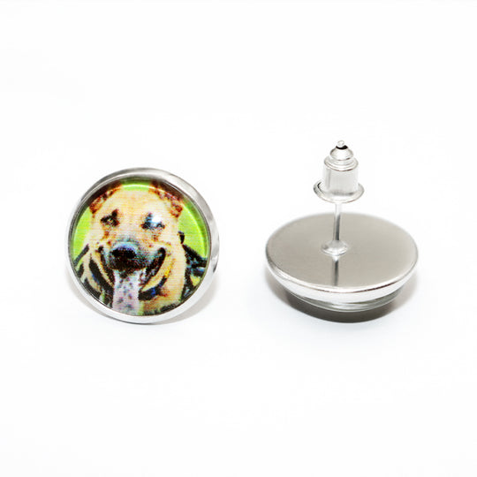Customize Pet Resin Earrings from Your Pet Photo - The Pet Pillow