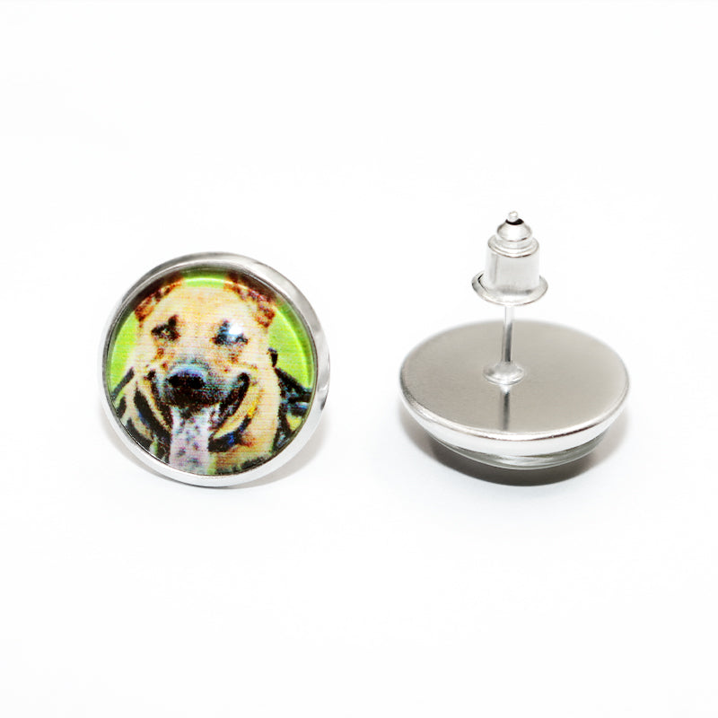 Customize Pet Resin Earrings from Your Pet Photo - The Pet Pillow