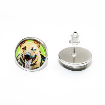 Customize Pet Resin Earrings from Your Pet Photo - The Pet Pillow