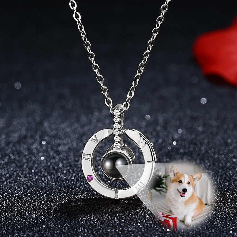 Custom Ring Style Pet Projection Necklace - The Pet Pillow