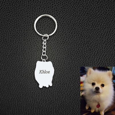 Personalized Pet Shaped Keychain as Memorial Gift for Loss of Pet - The Pet Pillow