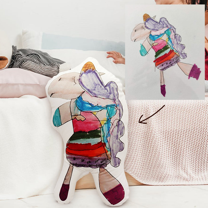 Kid's Art Custom Photo Print Pet Pillow - The Pet Pillow