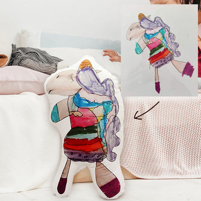 Kid's Art Custom Photo Print Pet Pillow - The Pet Pillow