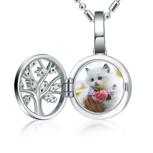 Custom Pet Photo Tree of Life Flip Necklace - The Pet Pillow