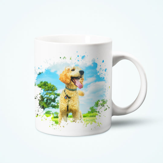Custom Printed Mug with Pet Pictures for Coffee, Tea, Beverage - The Pet Pillow