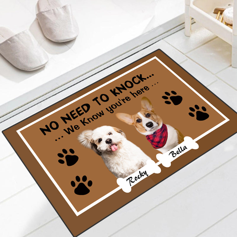 Custom Photo Pet Mat With Name Personalized Photo Non Slip Pet Mat