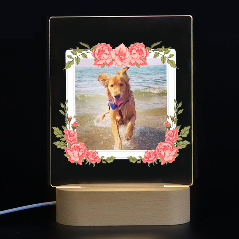 Custom Photo 3d Lamp with Pet Picture, Personalized Pet Night Light for Pet Lovers - The Pet Pillow