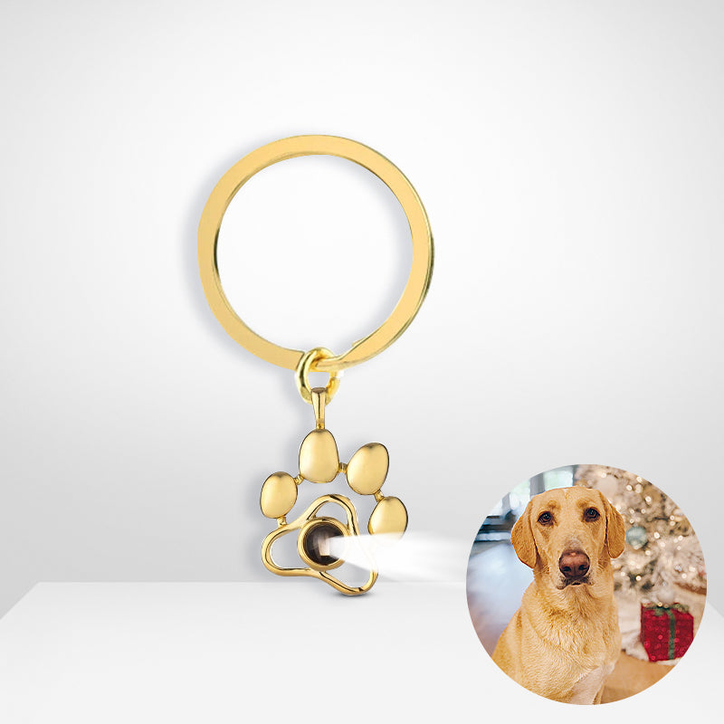 Custom Pet Projection Memorial Keychain with Your Pet Photo as Gift for Loss of Pet - The Pet Pillow