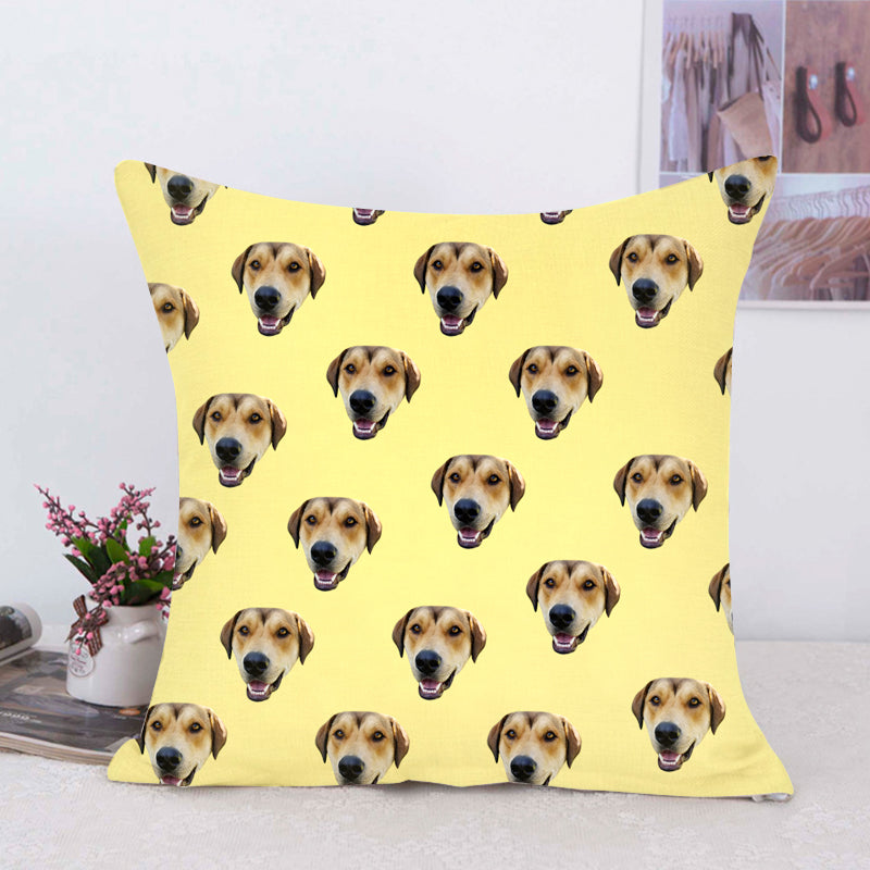 Custom Pet Multi Face Square Pillow Double Sided Printing - The Pet Pillow