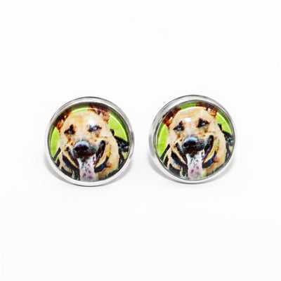 Customize Pet Resin Earrings from Your Pet Photo - The Pet Pillow