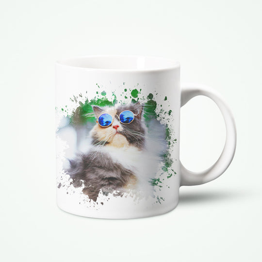 Custom Printed Mug with Pet Pictures for Coffee, Tea, Beverage - The Pet Pillow