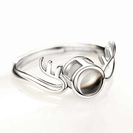 Custom Pet Photo Antle Shape Projection Ring - The Pet Pillow