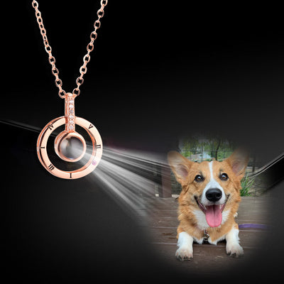 Custom Ring Style Pet Projection Necklace - The Pet Pillow