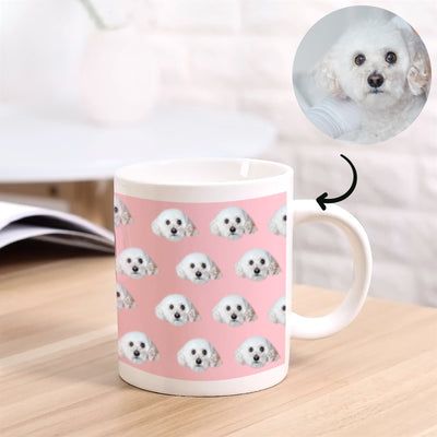 Customized Multi Pet Head Mug by Pet Photo - The Pet Pillow