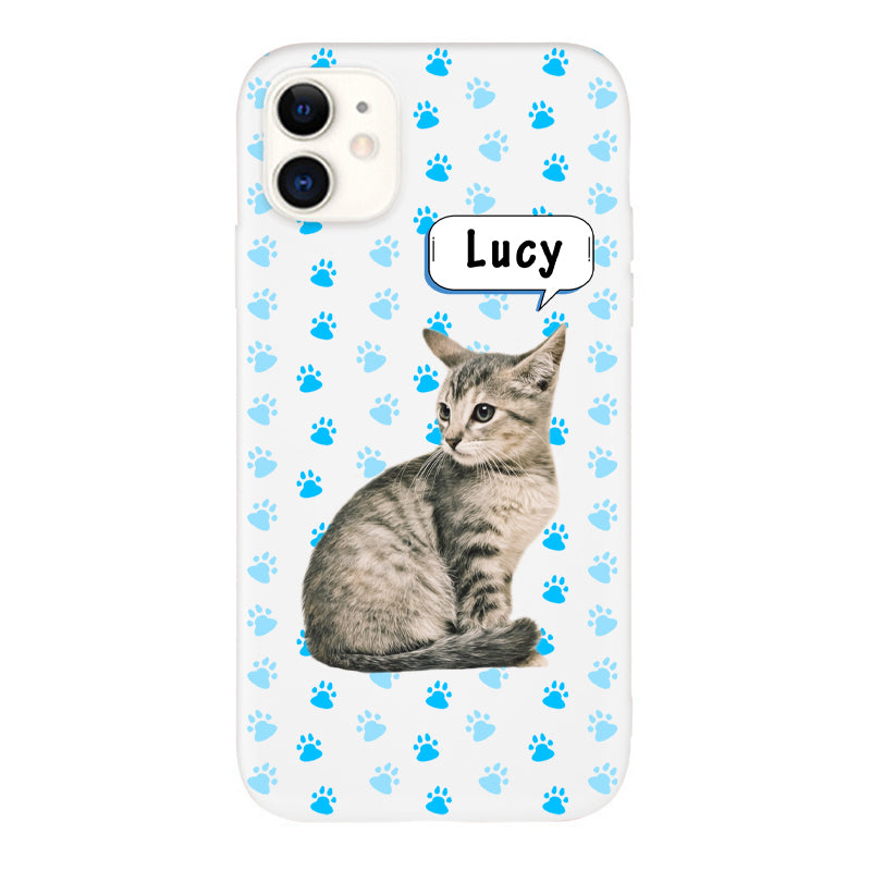 Custom Pet Paw Print and Photo Phone Case - The Pet Pillow
