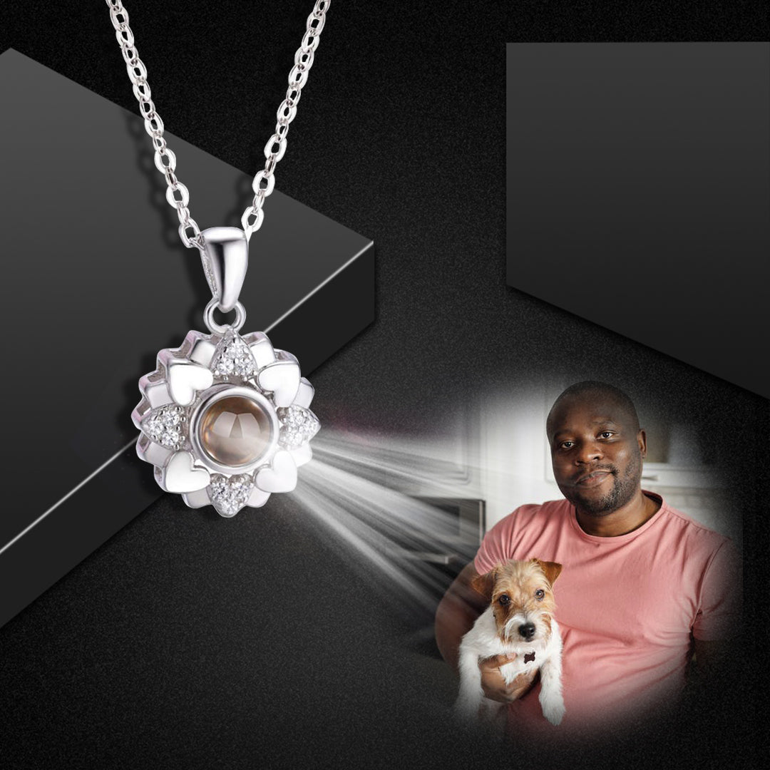 Custom Pet Sunflower Projection Necklace - The Pet Pillow