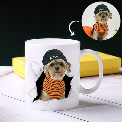 Custom Broken Hole Pet Photo Mug - The Pet Pillow