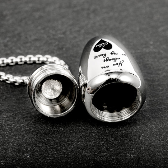 Custom Pet Ash Necklace - Jar Shape - The Pet Pillow
