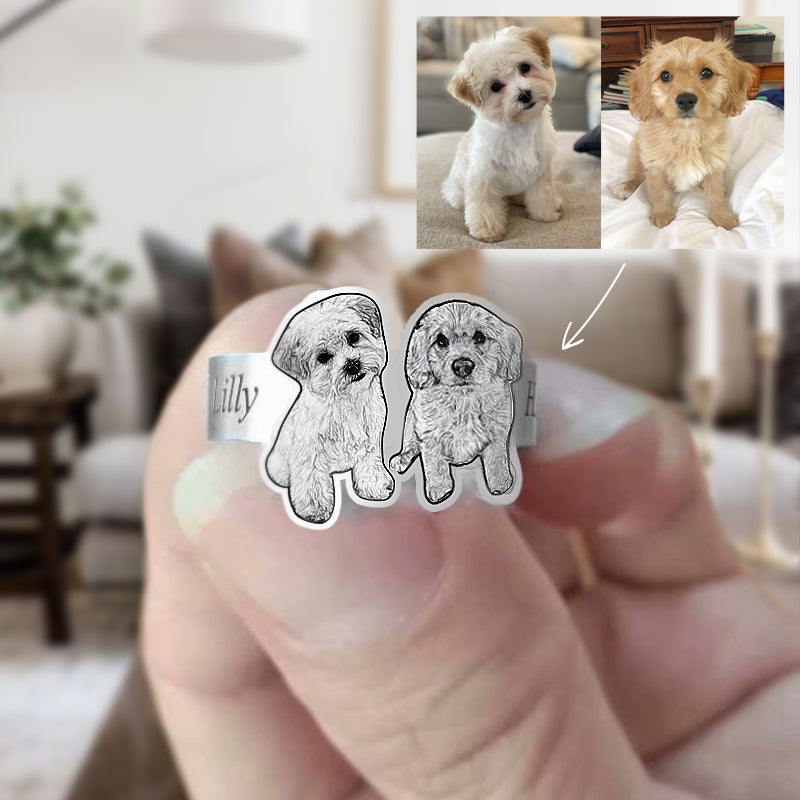 Custom Pet Shaped Ring Like Your Photo - The Pet Pillow