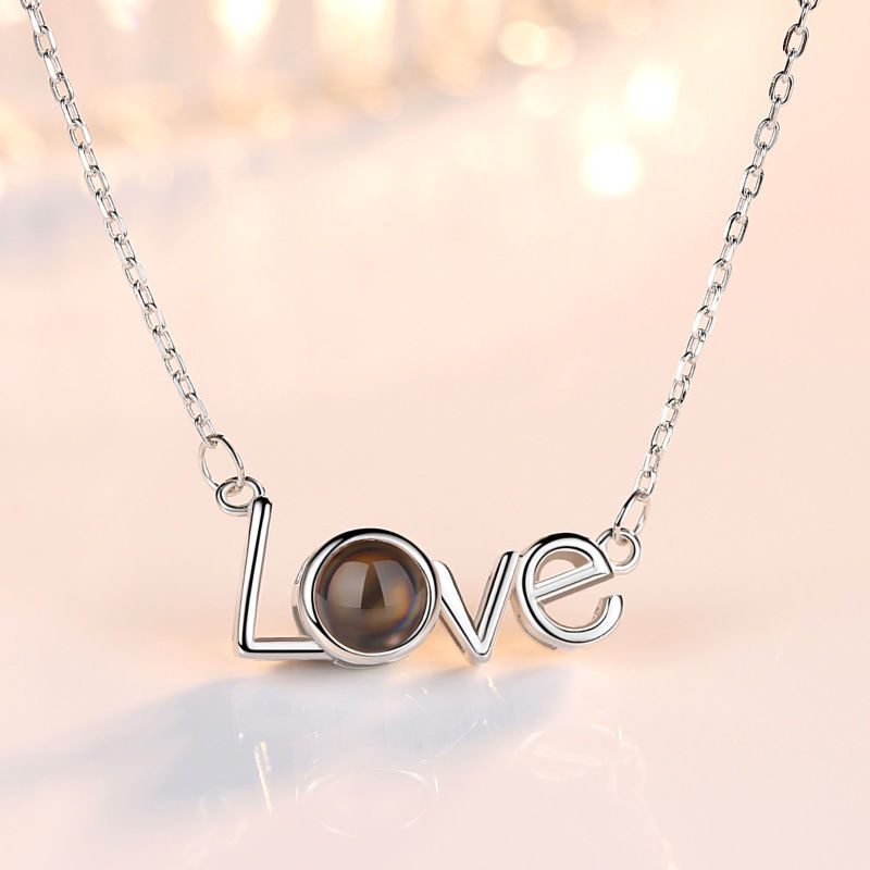 Love Words Custom Pet Projection Necklace - The Pet Pillow