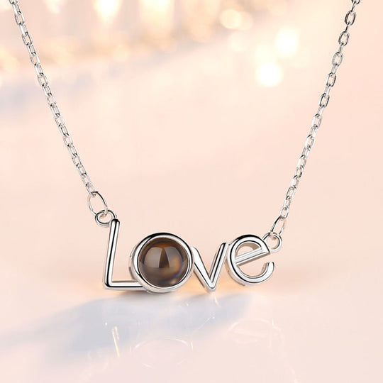 Love Words Custom Pet Projection Necklace - The Pet Pillow