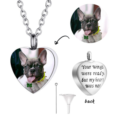 Custom Pet Ashes Necklace with Photo - The Pet Pillow