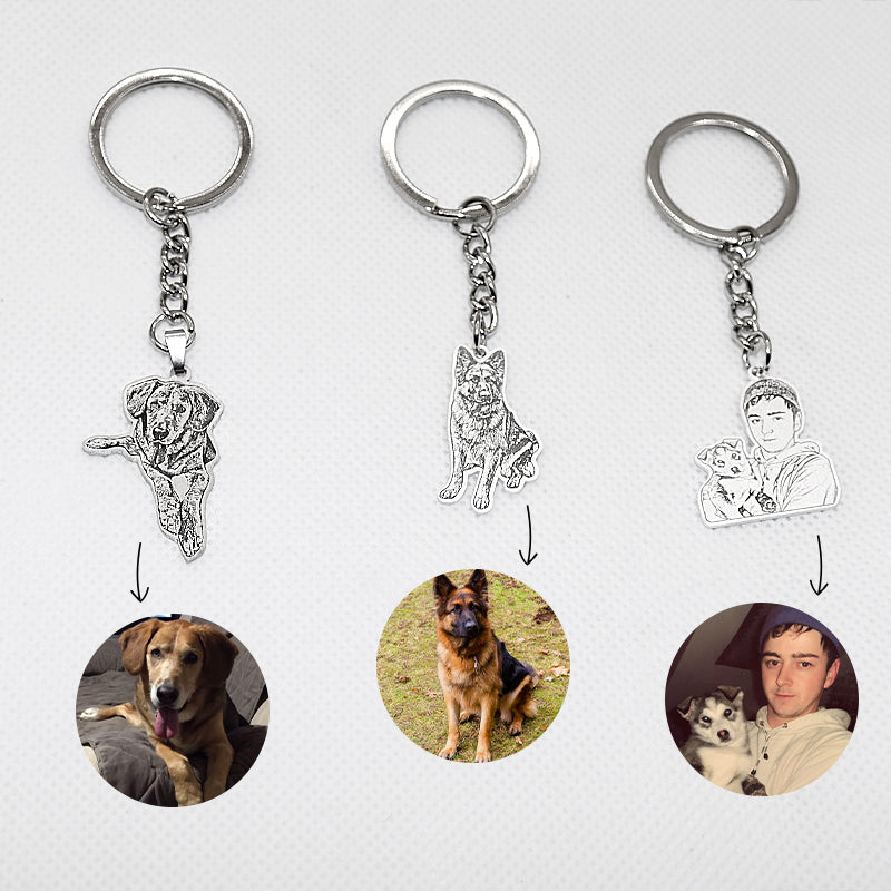 Personalized Pet Shaped Keychain