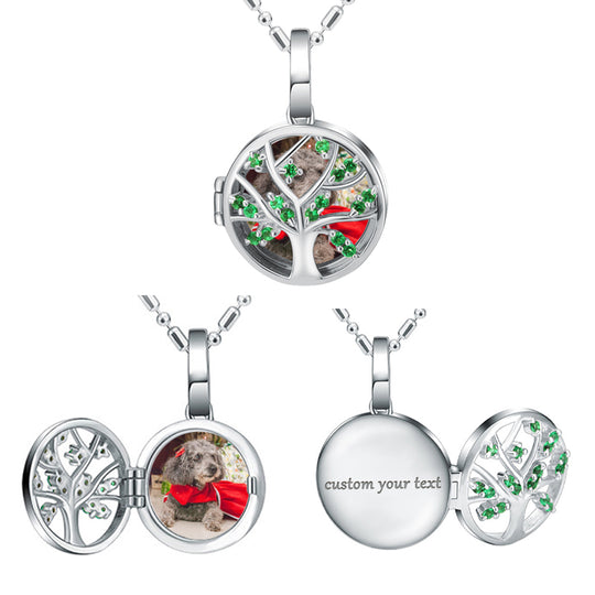 Custom Pet Photo Tree of Life Flip Necklace - The Pet Pillow