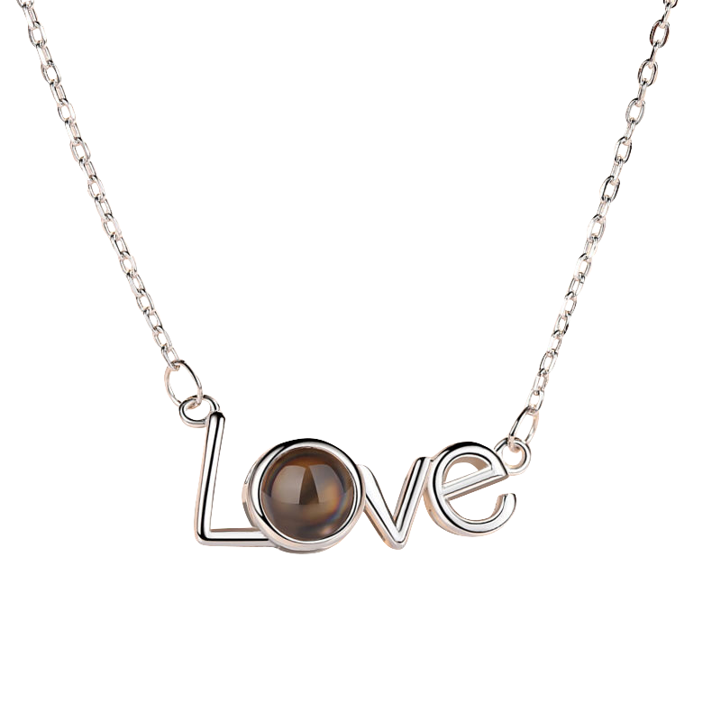 Love Words Custom Pet Projection Necklace - The Pet Pillow