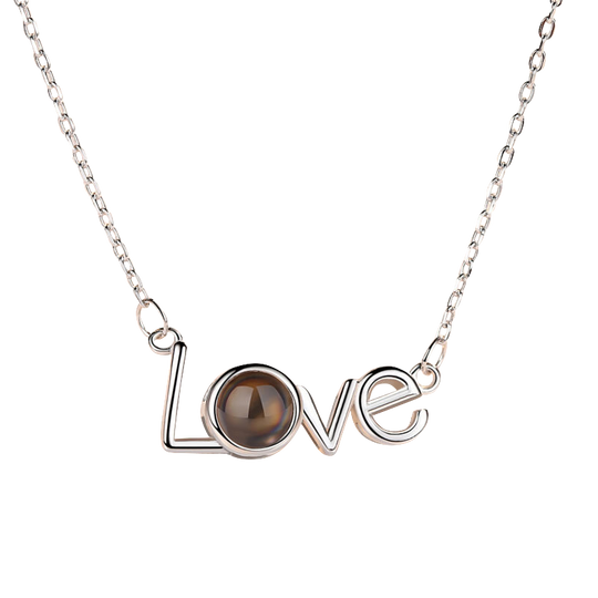 Love Words Custom Pet Projection Necklace - The Pet Pillow